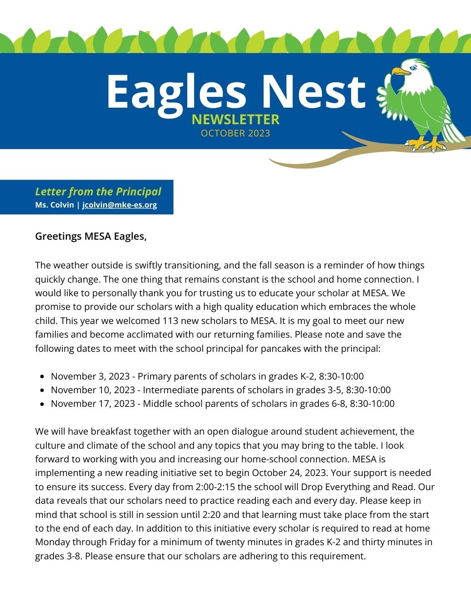 Eagles nest Newsletter